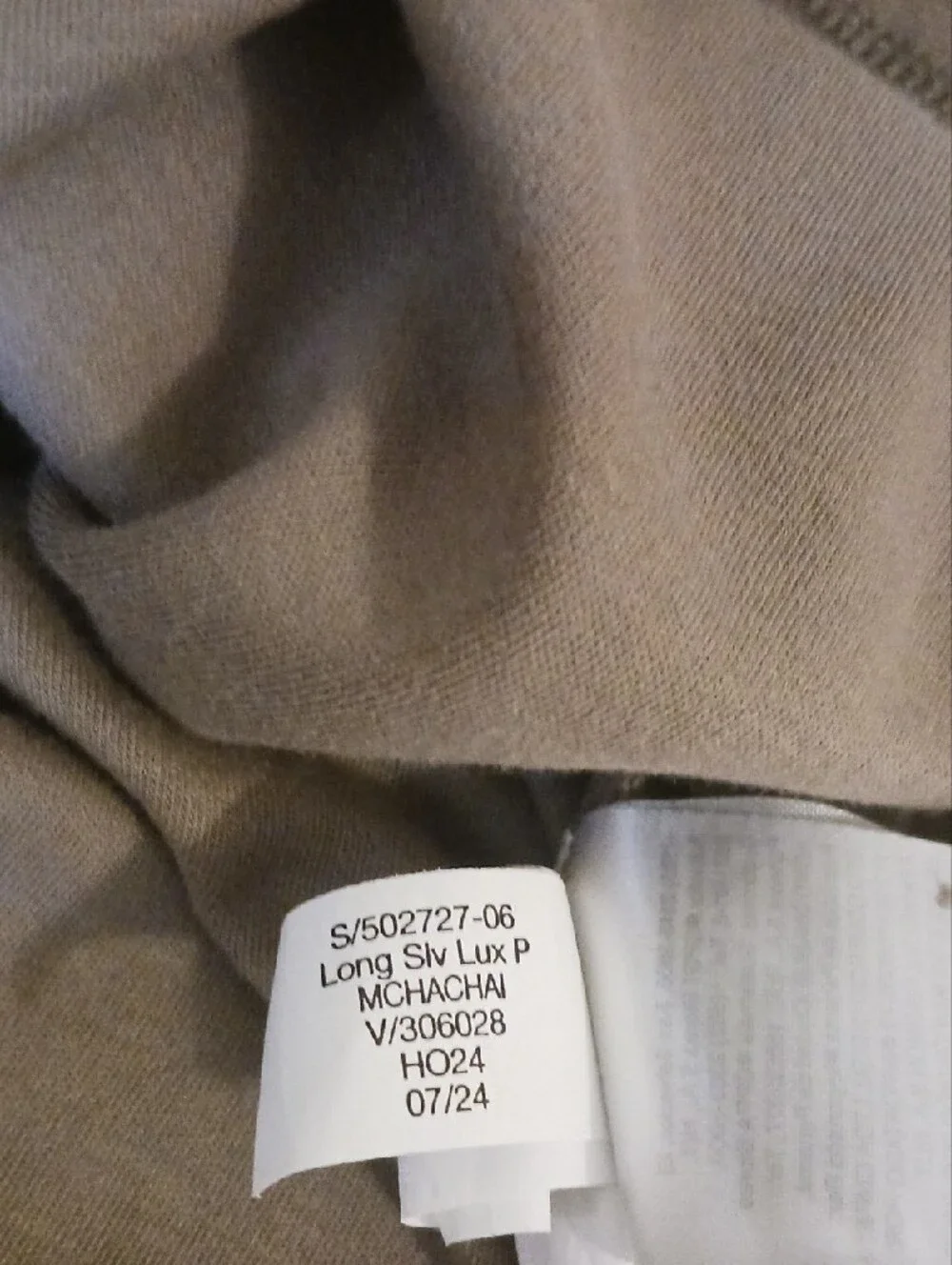 Banana Republic Men's Luxury- Touch Long-Sleeve Polo Mocha Chi XL